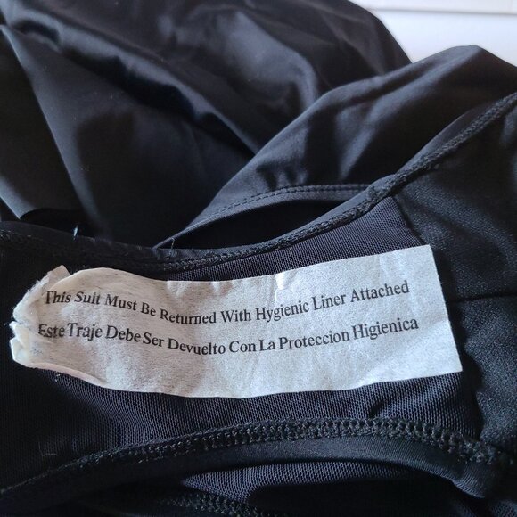 KONA SOL BLACK ASYMMETRICAL SHOULDER RUFFLE HIGH COVERAGE ONE PIECE SIZE 22 W - Picture 8 of 12